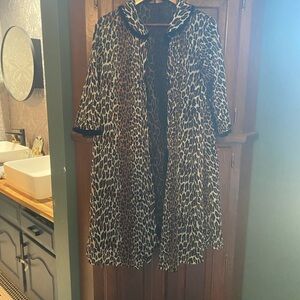 VINTAGE Leopard Print Women's Duster
